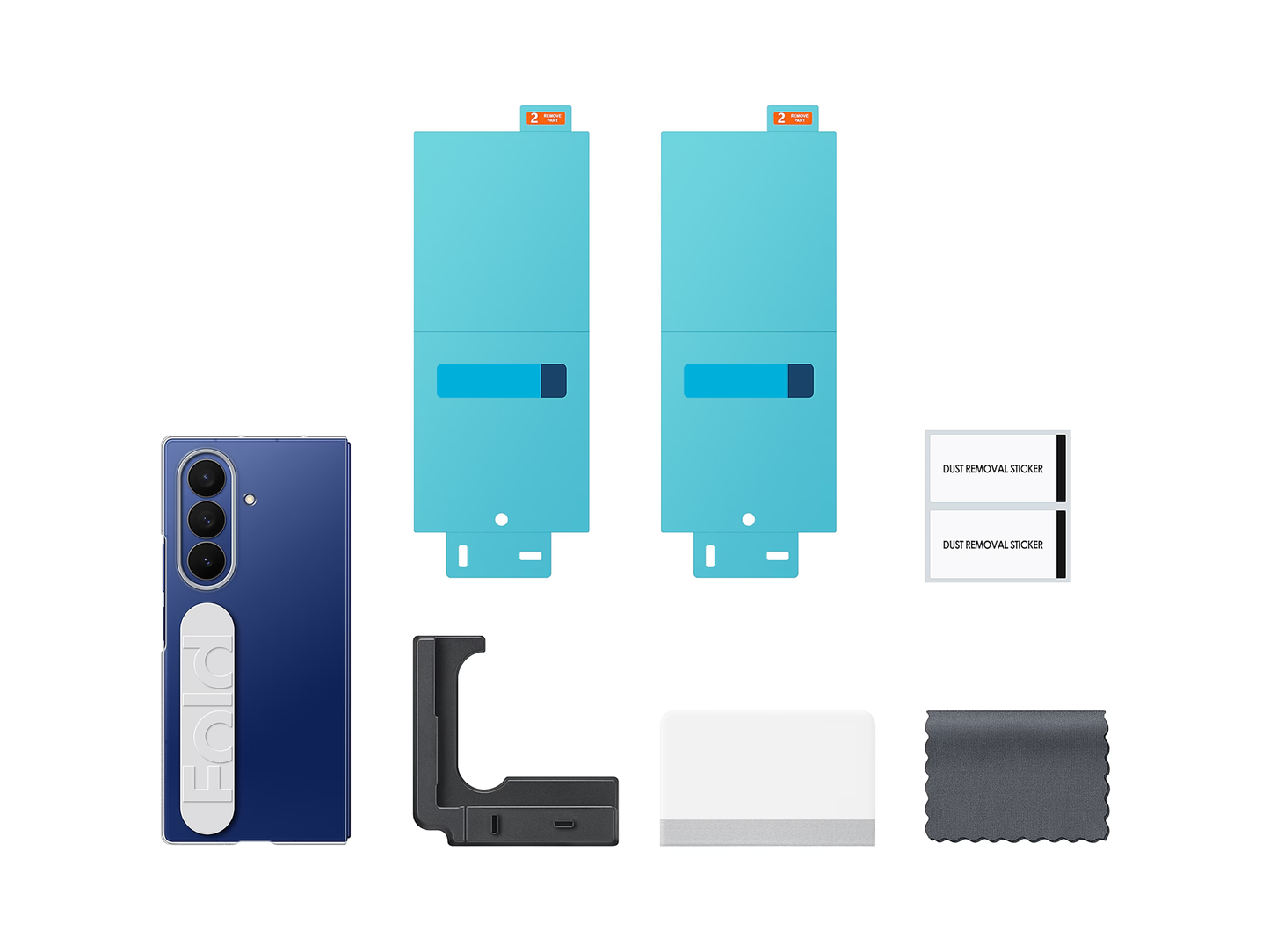 Samsung Galaxy Z Fold7 Clear Grip Case With Anti-reflecting Screen Protector Film - South Port™